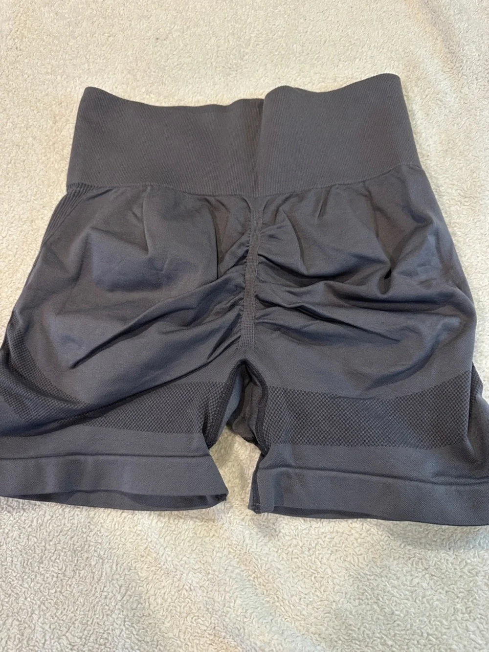 High-Waist Black Women's Active Shorts - Picture 3 of 6
